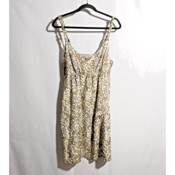 Tommy Bahama Olive Branch Cotton & Silk A-Line‎ Short Dress Y2K Fairy Boho 16 - Picture 1 of 7